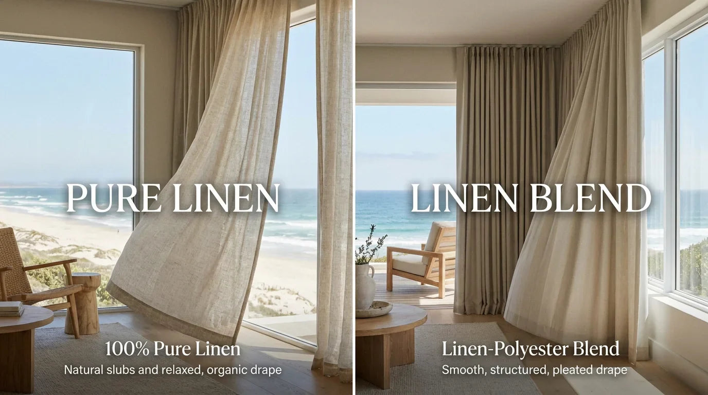 100% Pure Linen vs. Linen-Polyester Blends: Which is Best for Coastal Homes?