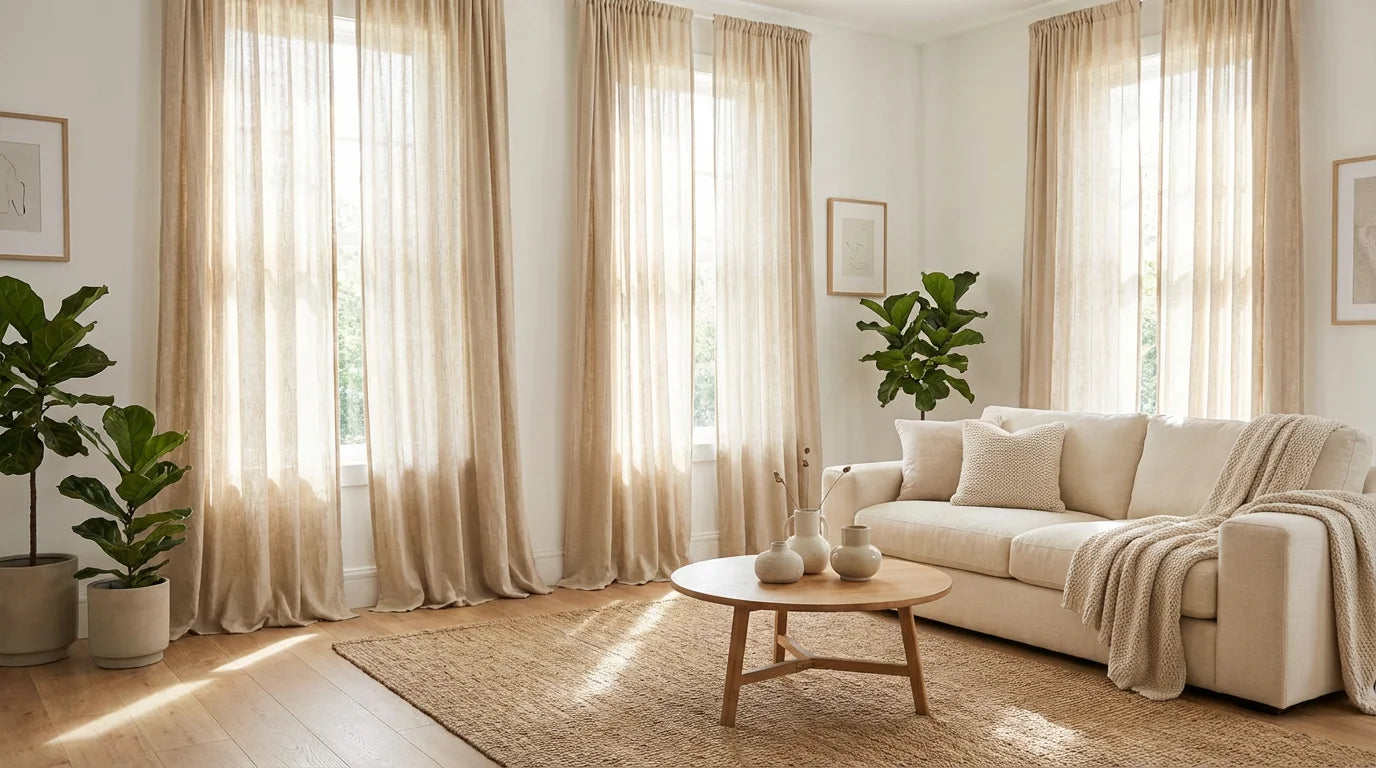 Best Curtain Colors for a Beige Sofa and Neutral Walls