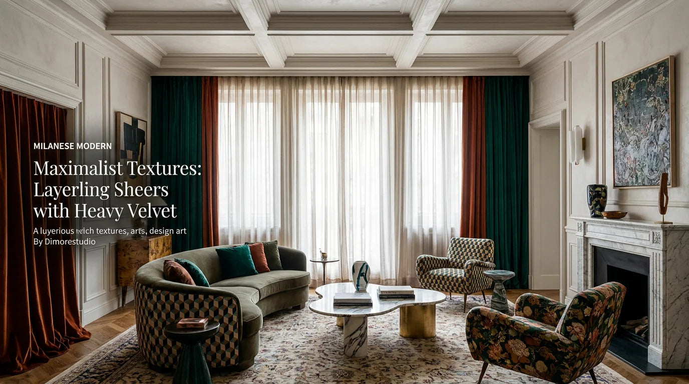 Maximalist Textures: Layering Sheers with Heavy Velvet