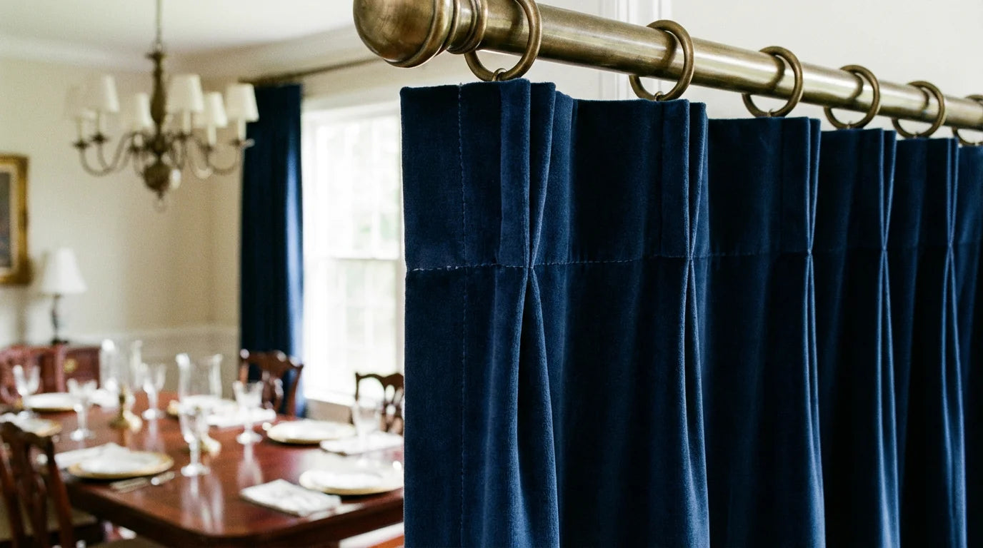 Custom linen curtains for minimalist living room