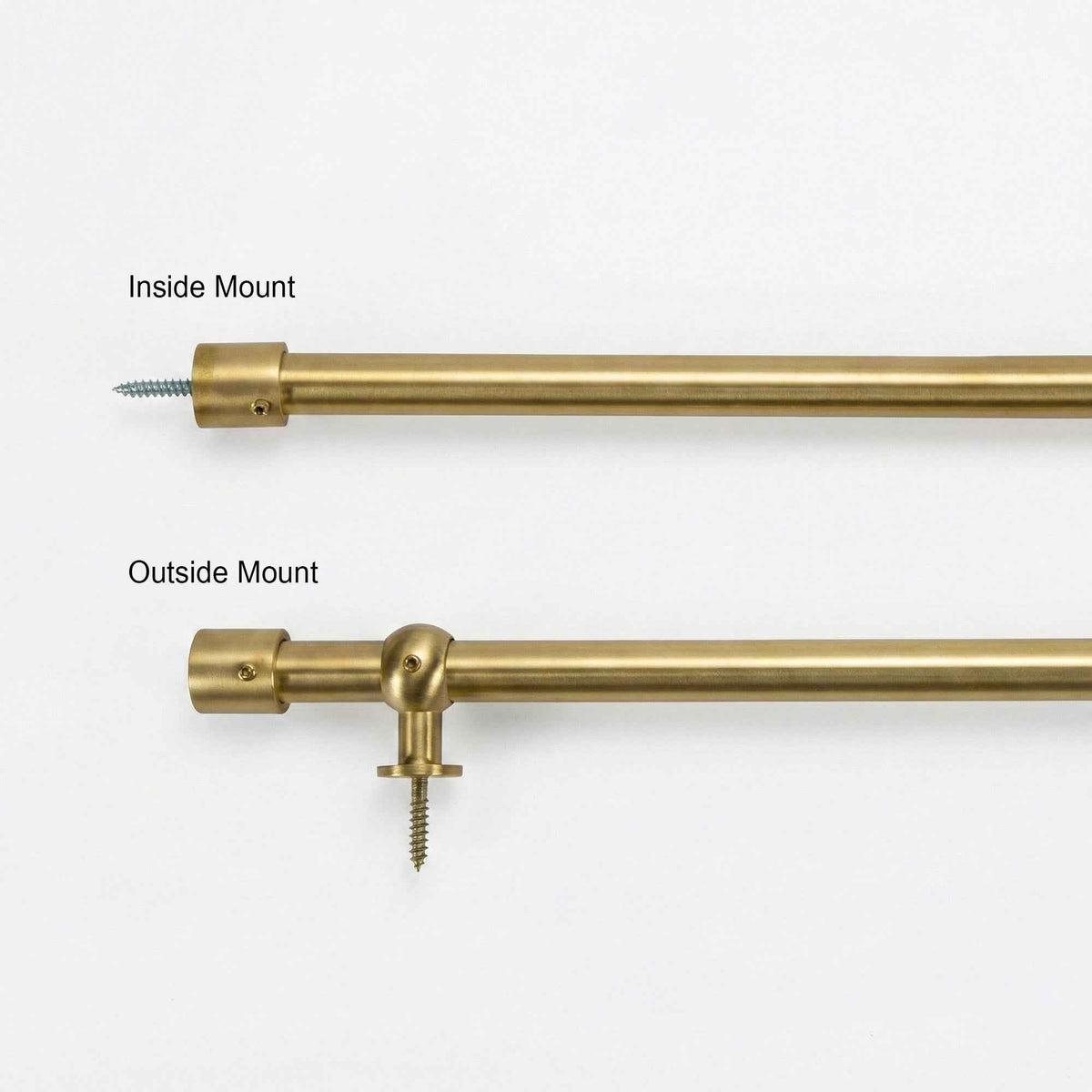 P-Custom 1/2" Cafe Curtain Rod, Door Curtain Rod - Main View | JOYDRAPE Bespoke Luxury