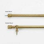 P-Custom 1/2" Cafe Curtain Rod, Door Curtain Rod - Main View | JOYDRAPE Bespoke Luxury