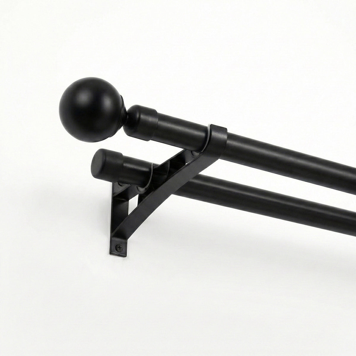 P-Double Decorative Curtain Rod with Rings - Main View | JOYDRAPE Bespoke Luxury