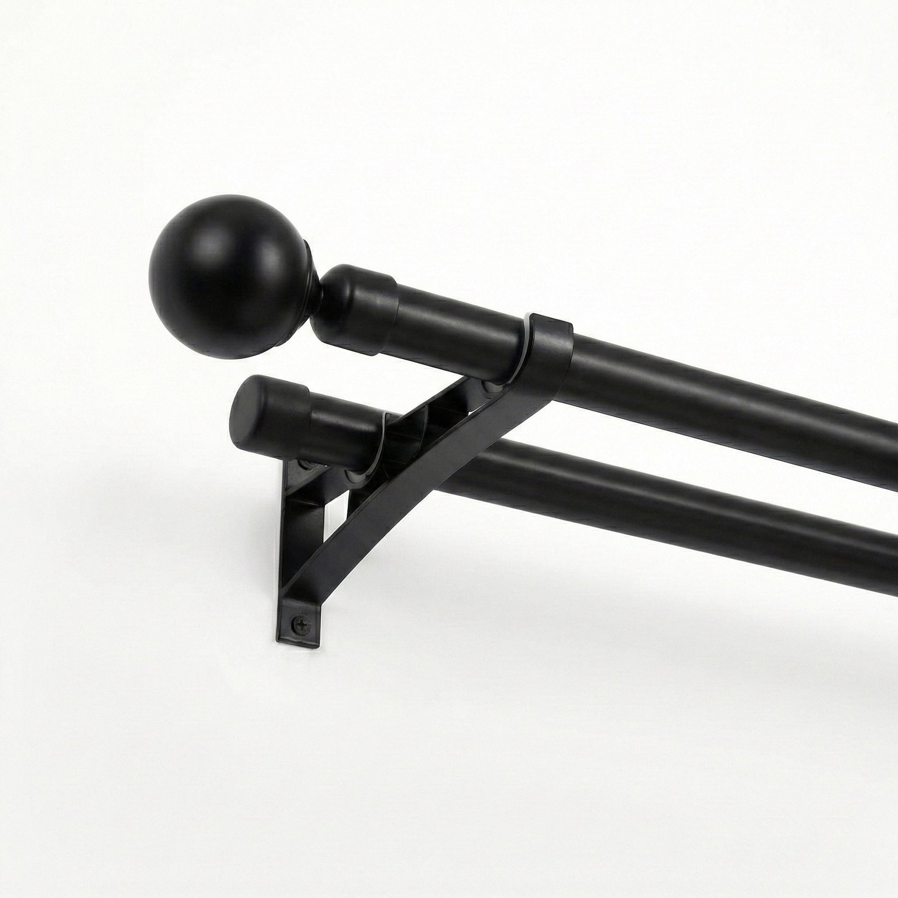 P-Double Decorative Curtain Rod with Rings - Main View | JOYDRAPE Bespoke Luxury