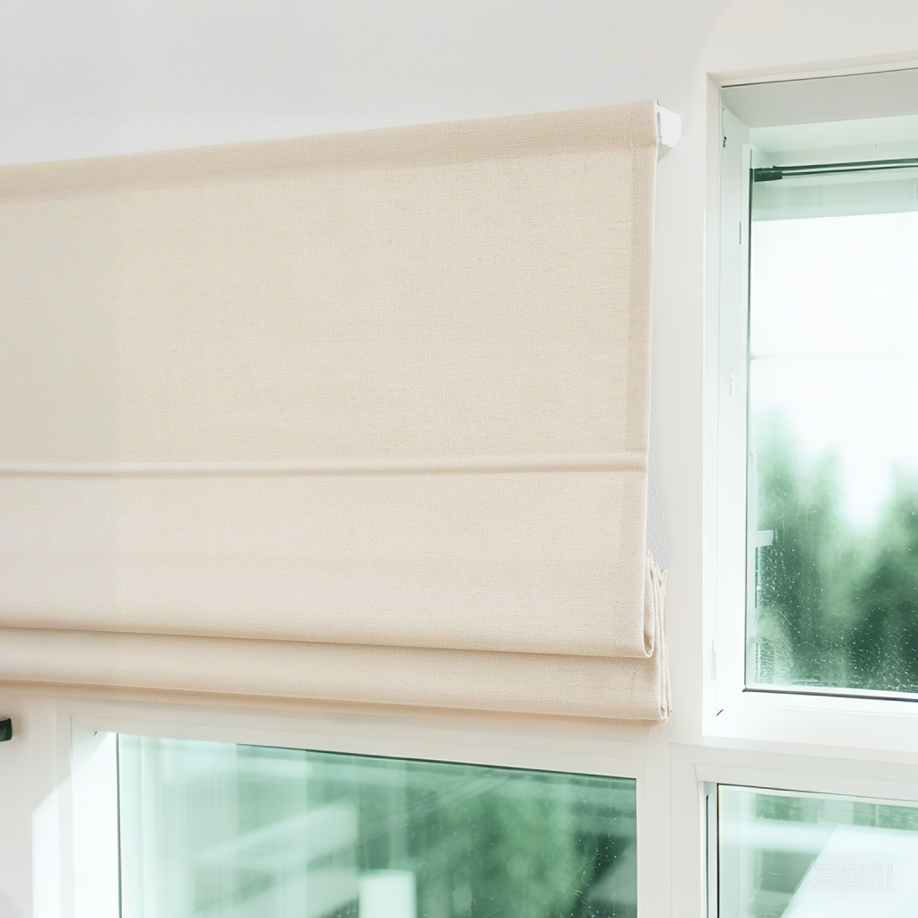 Linen Roman Shades Cordless/Motorized - Detail View 3 | JOYDRAPE Bespoke Luxury