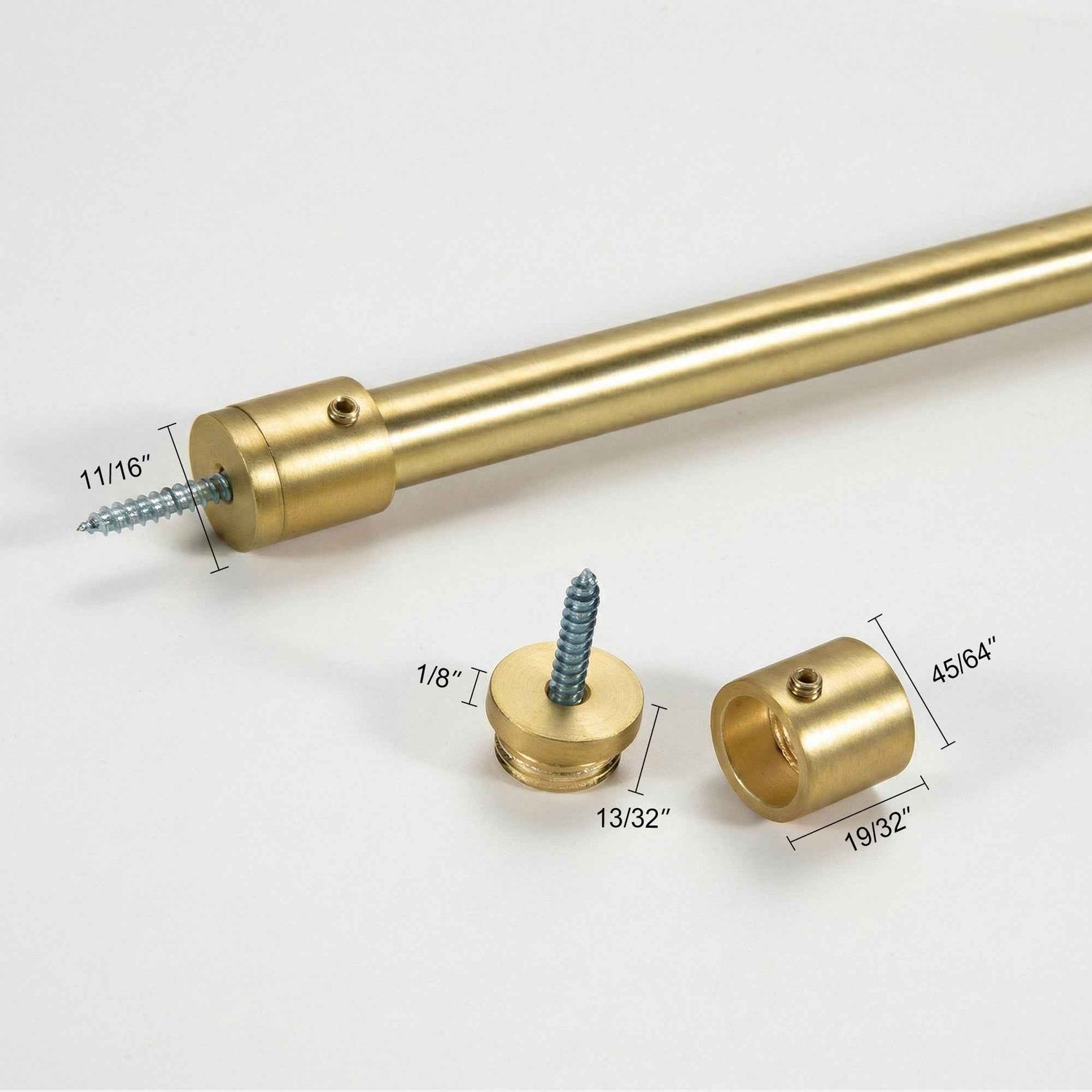 Custom P-1/2" Cafe Curtain Rod, Door Curtain Rod