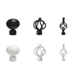P-Single Decorative Curtain Rod with Rings - Detail View 3 | JOYDRAPE Bespoke Luxury