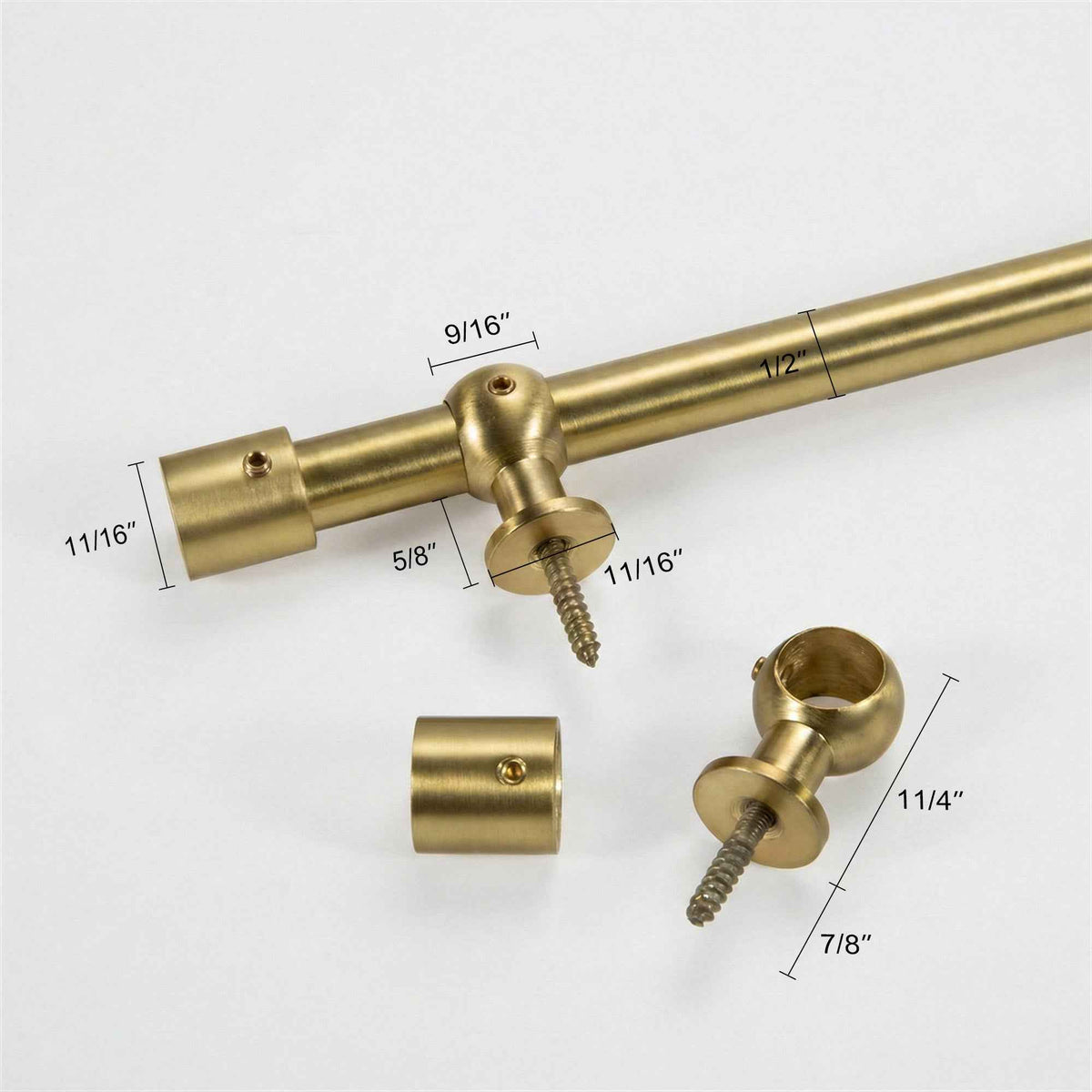 P-Custom 1/2" Cafe Curtain Rod, Door Curtain Rod - Detail View 2 | JOYDRAPE Bespoke Luxury