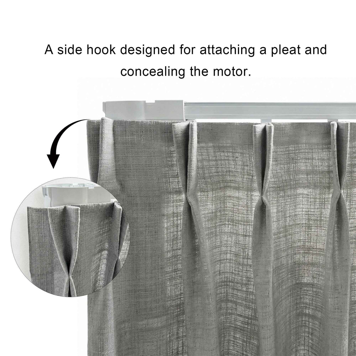 P-Custom Motorized Curtain Track - Detail View 2 | JOYDRAPE Bespoke Luxury
