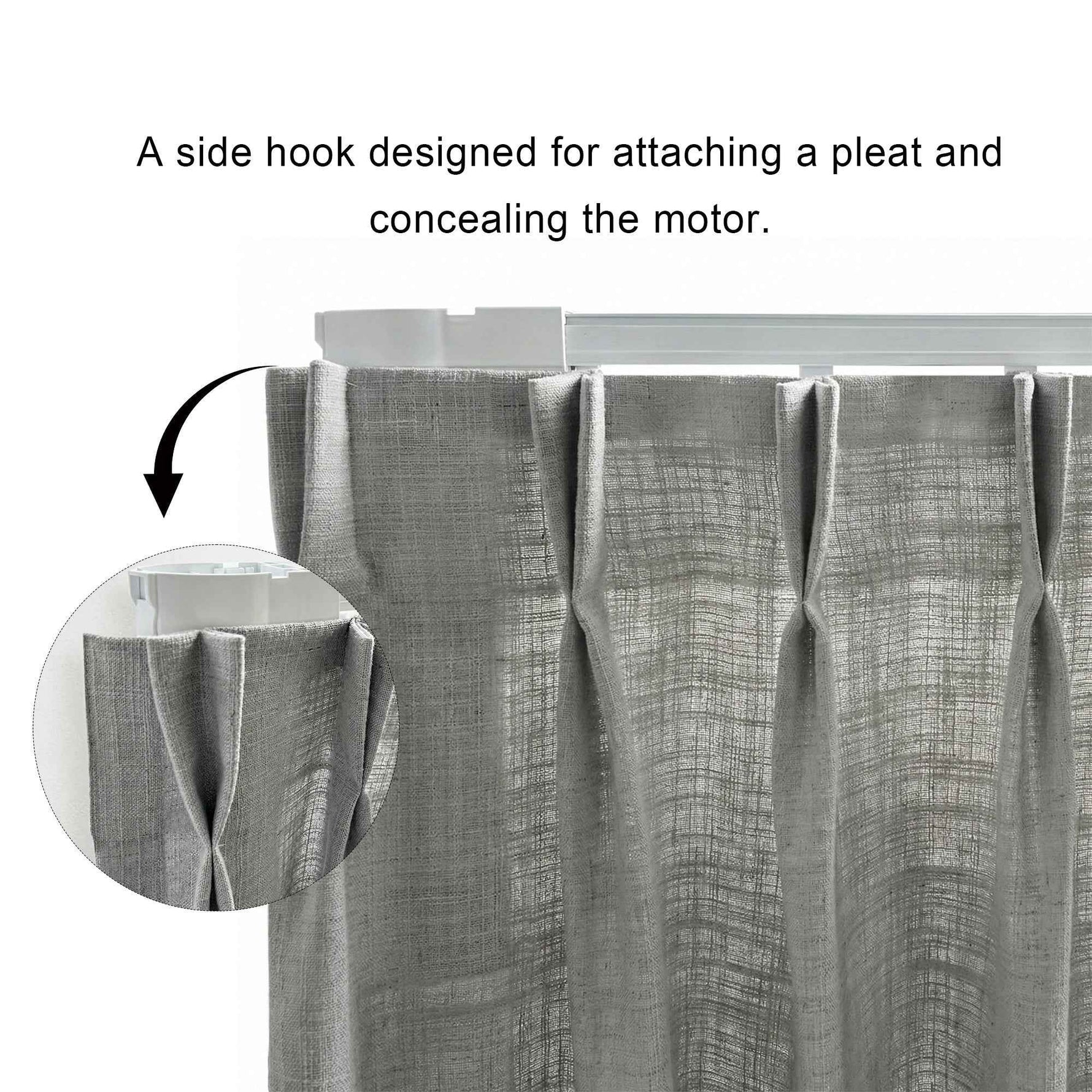 P-Custom Motorized Curtain Track - Detail View 2 | JOYDRAPE Bespoke Luxury