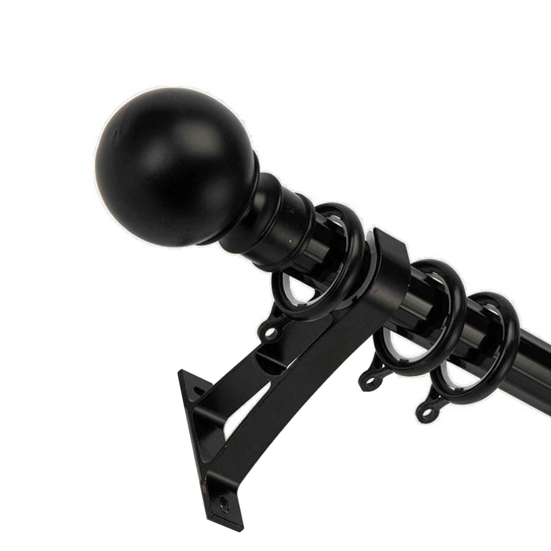 P-Single Decorative Curtain Rod with Rings - Detail View 4 | JOYDRAPE Bespoke Luxury