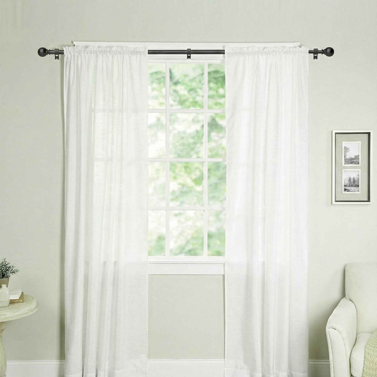 P-Single Decorative Curtain Rod with Rings - Detail View 6 | JOYDRAPE Bespoke Luxury