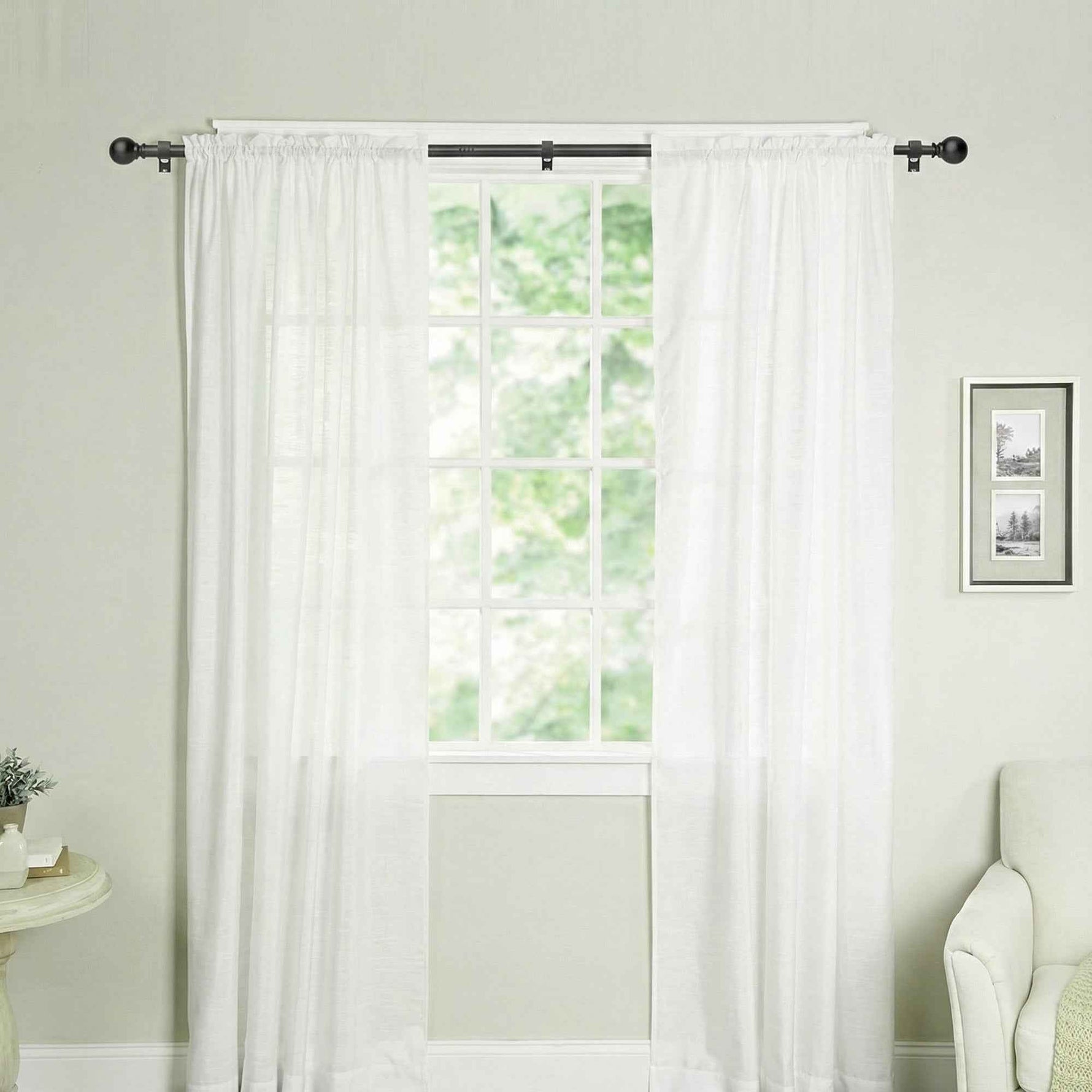 P-Single Decorative Curtain Rod with Rings - Detail View 6 | JOYDRAPE Bespoke Luxury