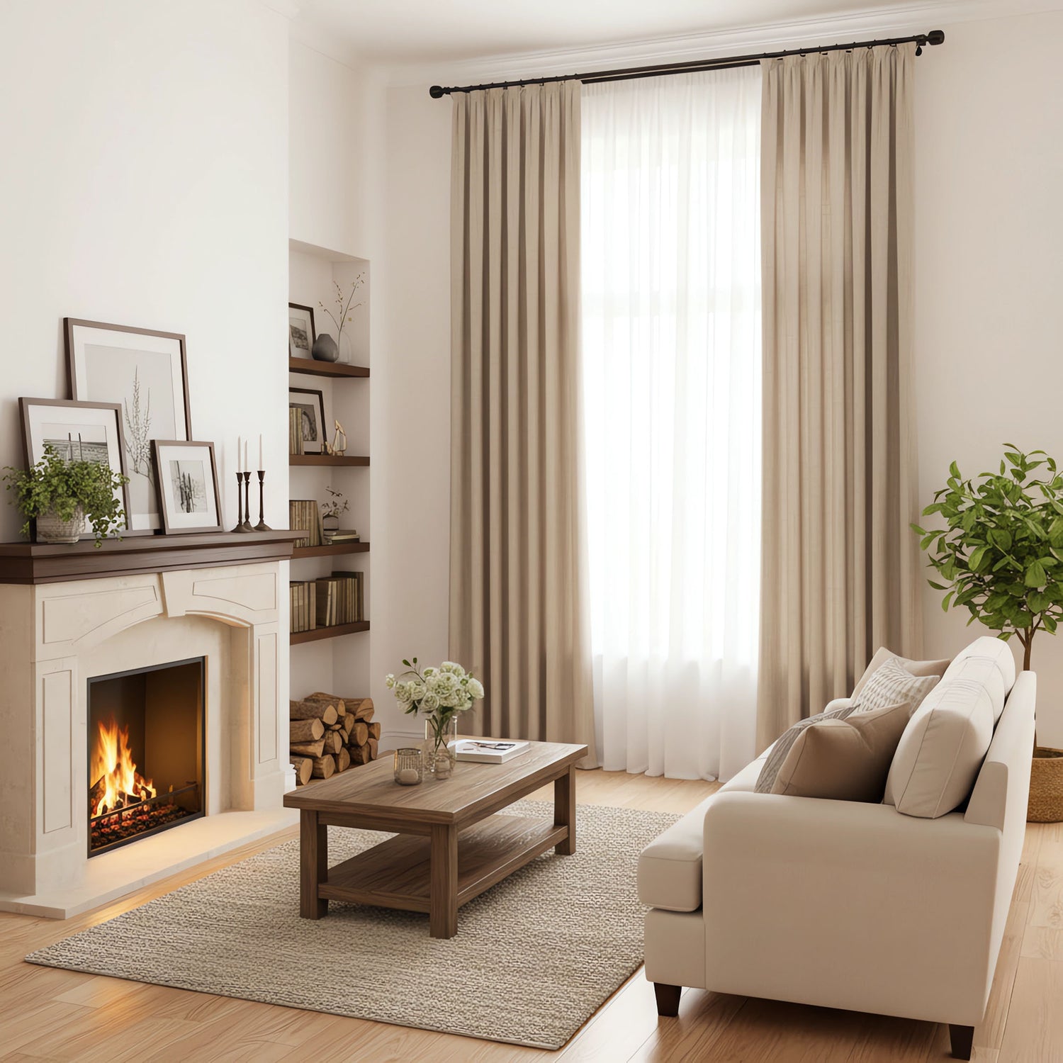 loaft Cotton Blend  Linen Curtains