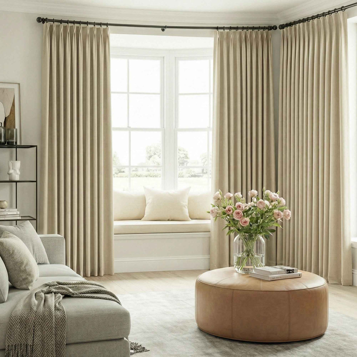 Candy Cotton Linen Blend Blackout Curtains - Main View | JOYDRAPE Bespoke Luxury