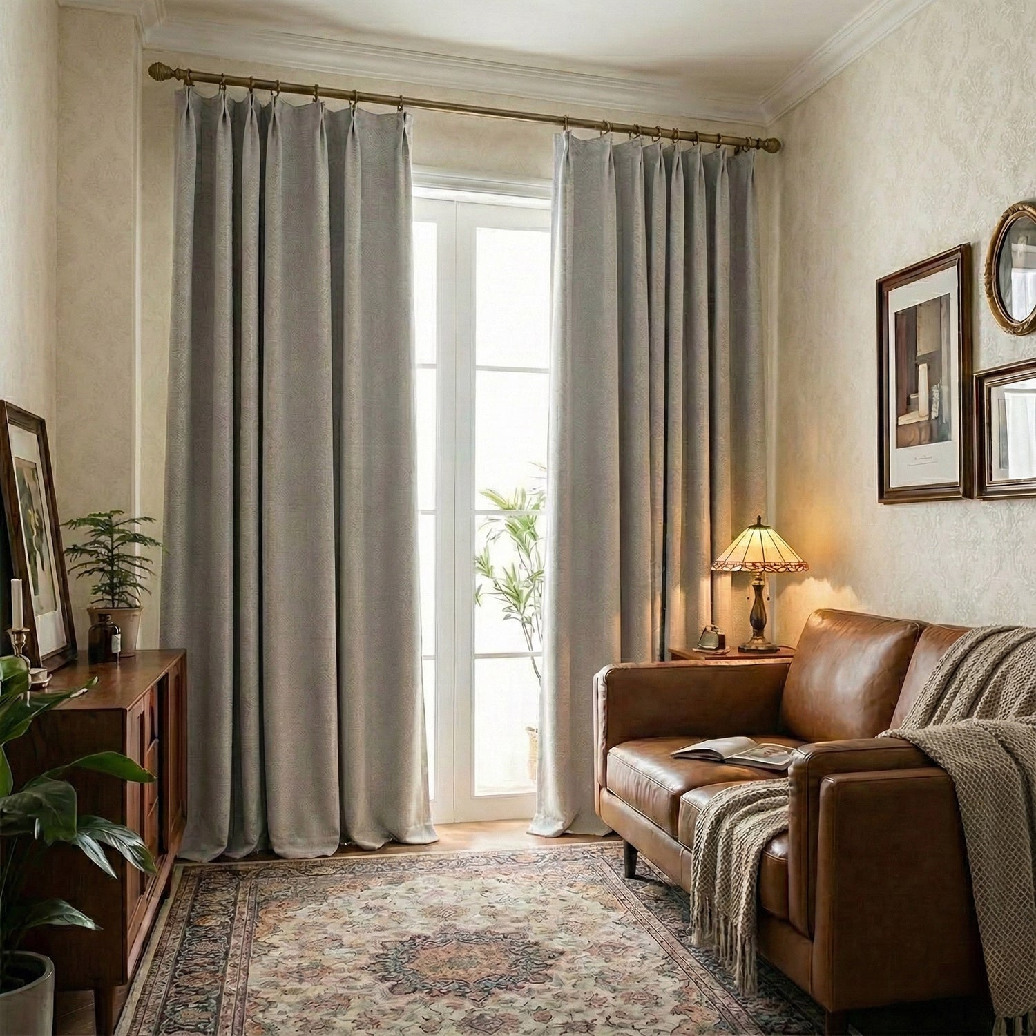 revers 100% Blackout Faux Linen Curtains