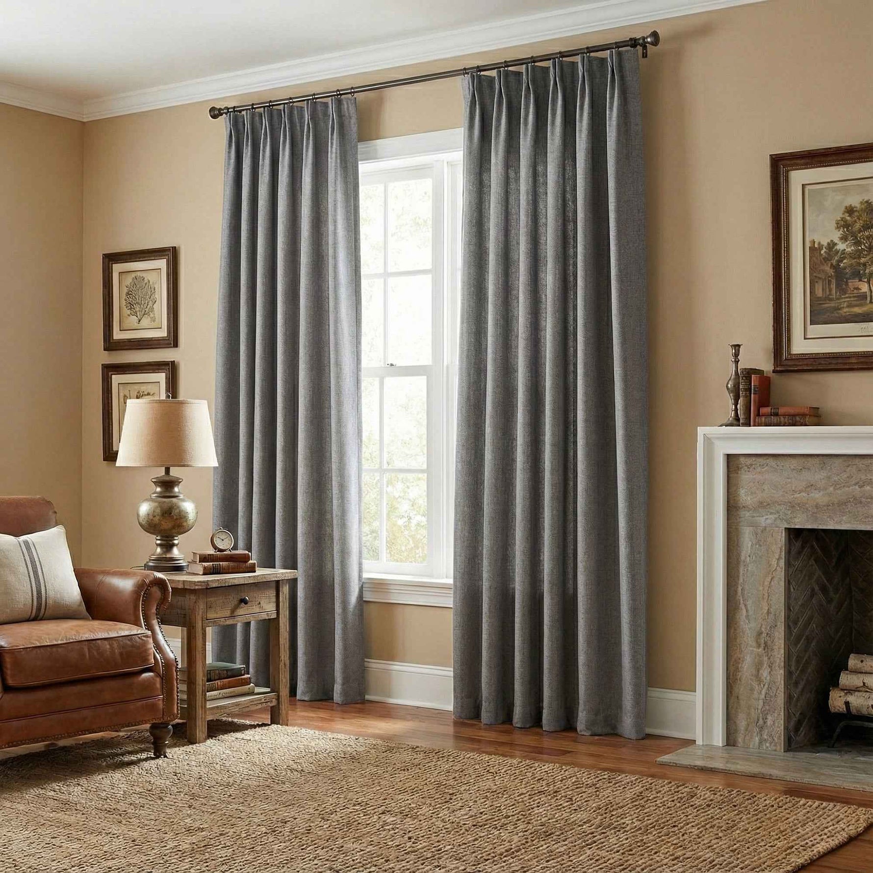 Twill Heavyweight solid color blackout curtains - Main View | JOYDRAPE Bespoke Luxury