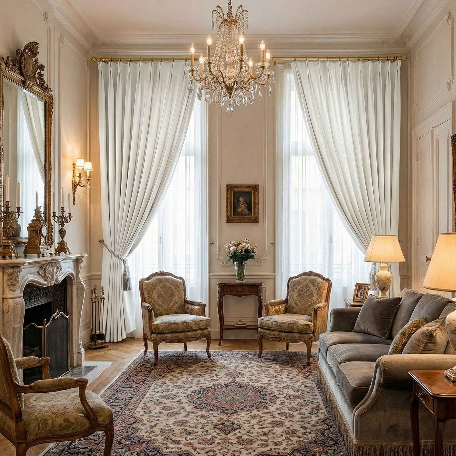 pincheck 100% Blackout Cream Style Curtains