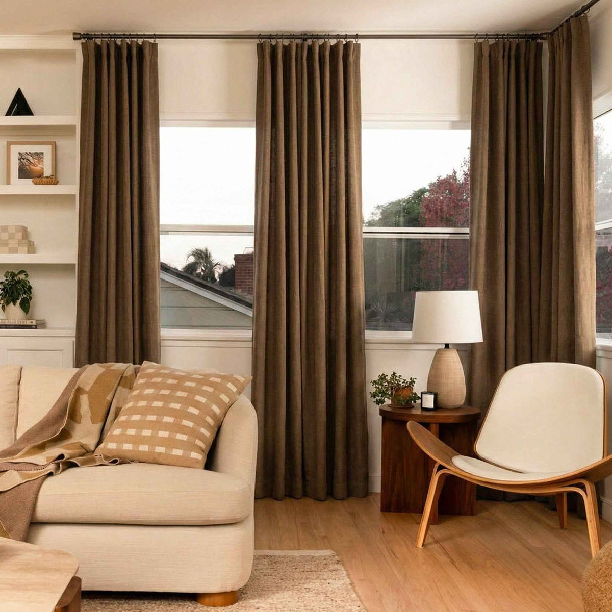 Morandi Cotton Linen Textured Blackout Curtains