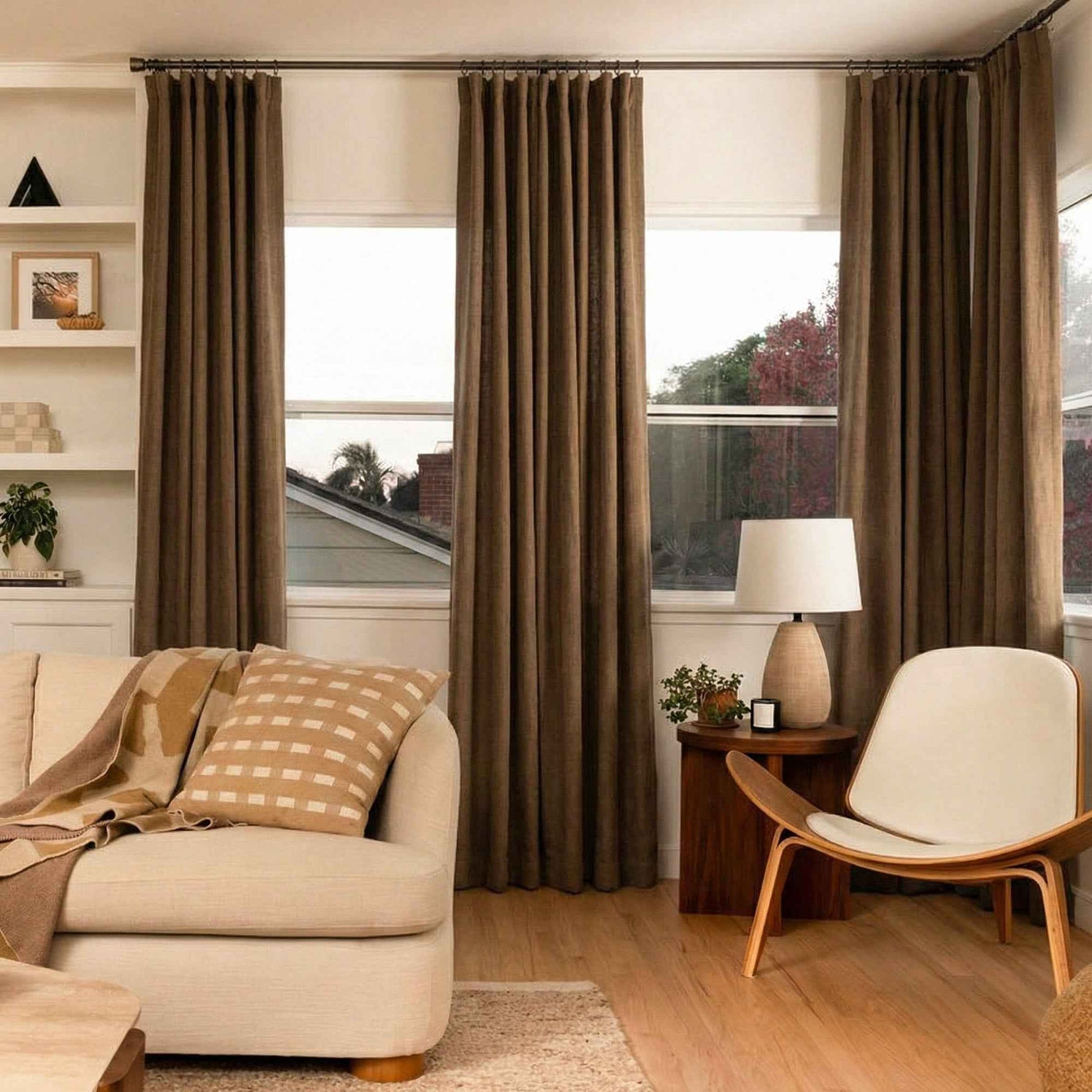 Morandi Cotton Linen Textured Blackout Curtains