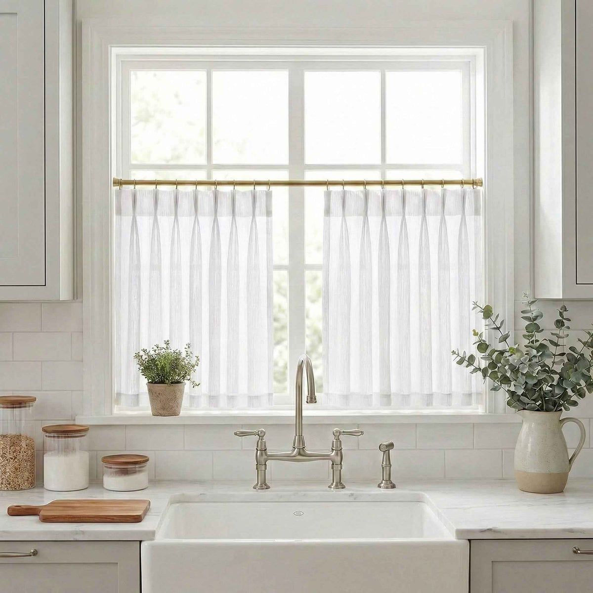 C-Lithe Sheer Cafe Curtains