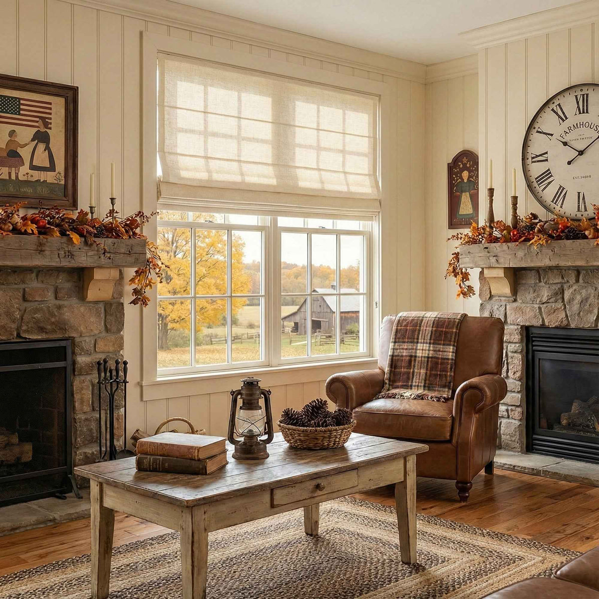 L-light Cordless Solid Linen Blend Roman Shades - Main View | JOYDRAPE Bespoke Luxury
