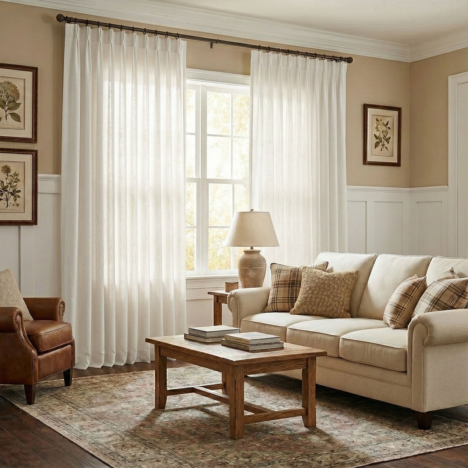 Light Linen Blend Curtains