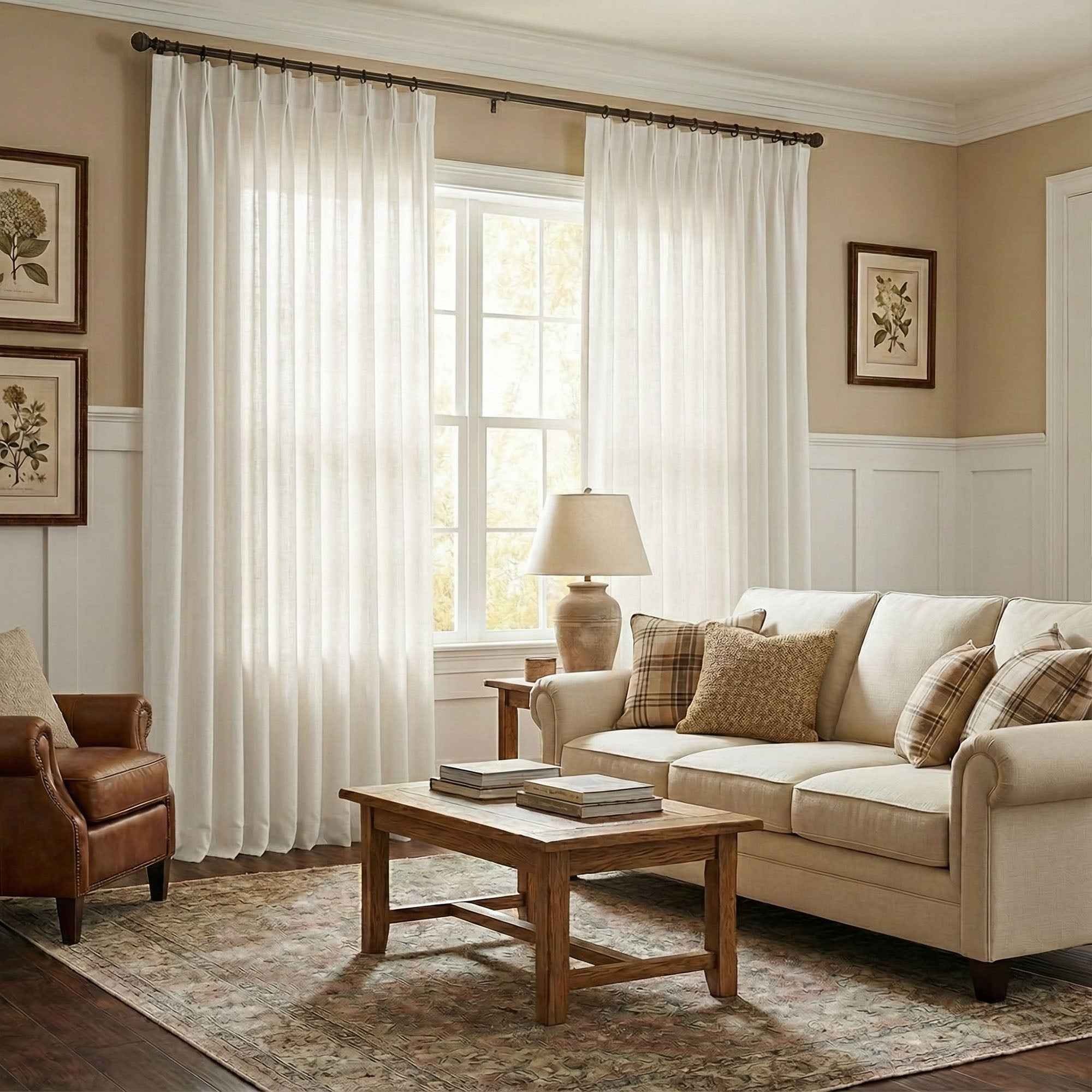 Light Linen Blend Curtains - Main View | JOYDRAPE Bespoke Luxury