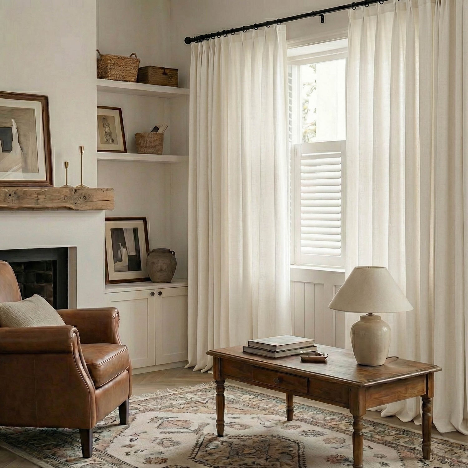 Thick Linen blend curtains