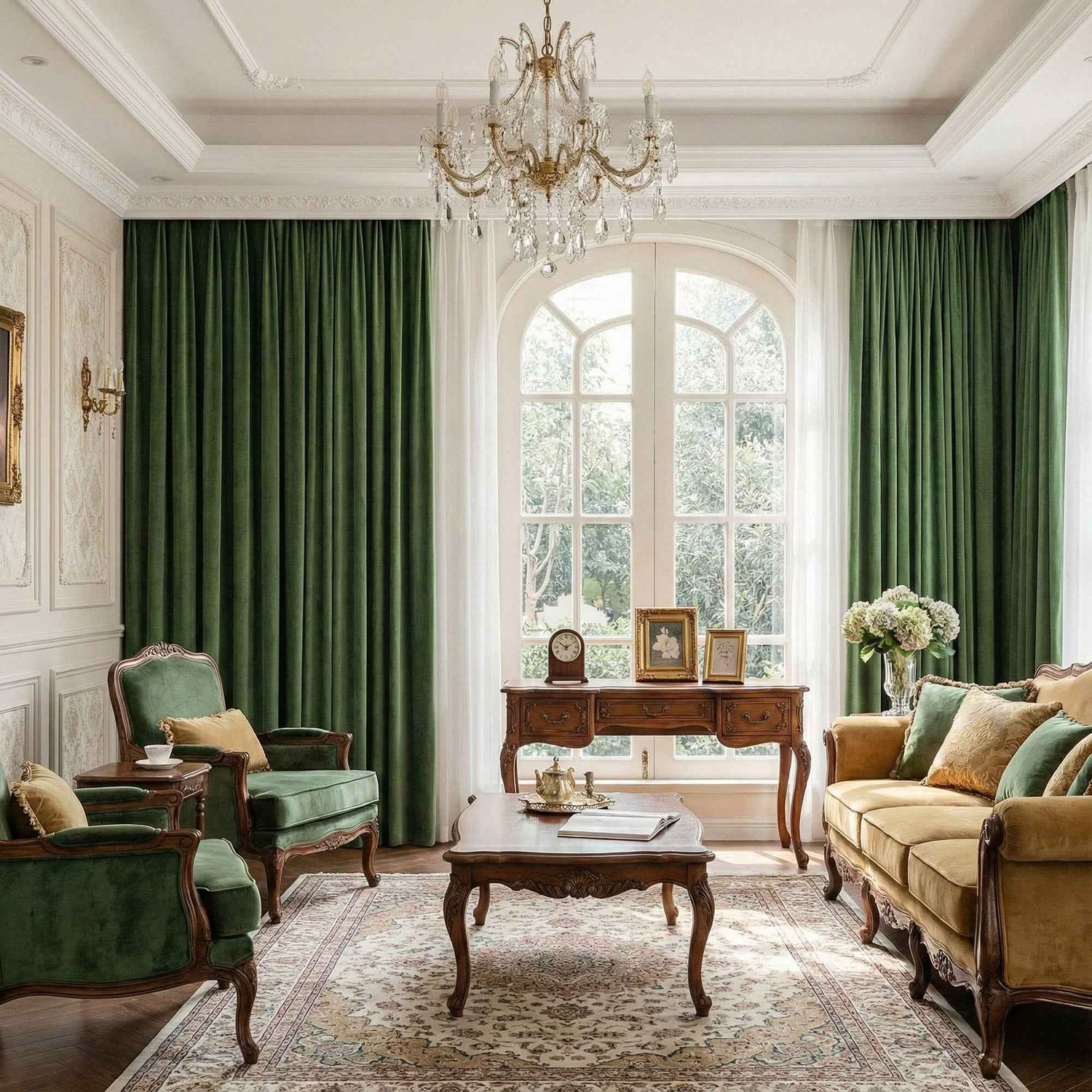 Velvet Mid-Century Modern Curtains