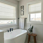 L-Mint Semi-blackout cotton-linen blend Roman shades - Detail View 1 | JOYDRAPE Bespoke Luxury
