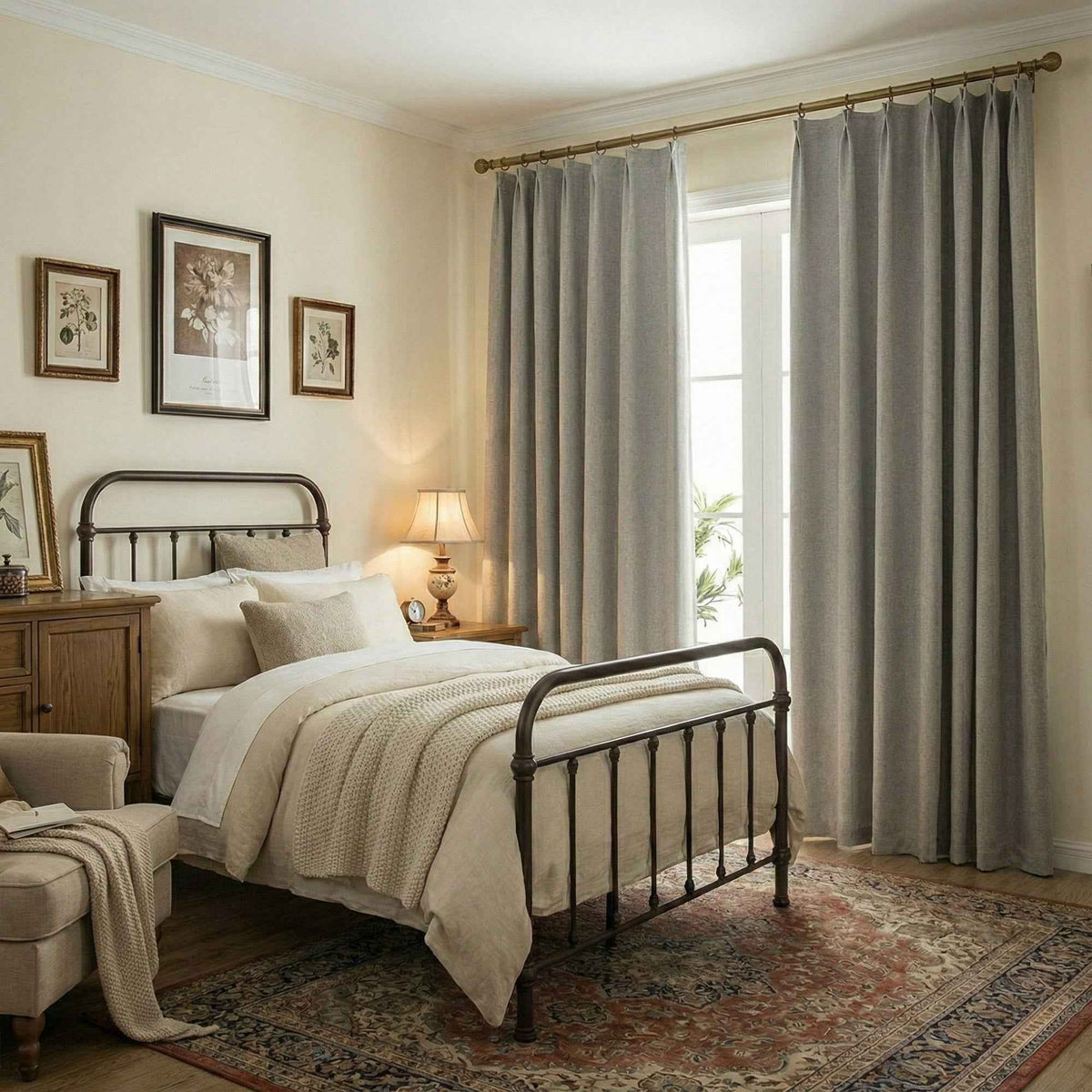 revers 100% Blackout Faux Linen Curtains