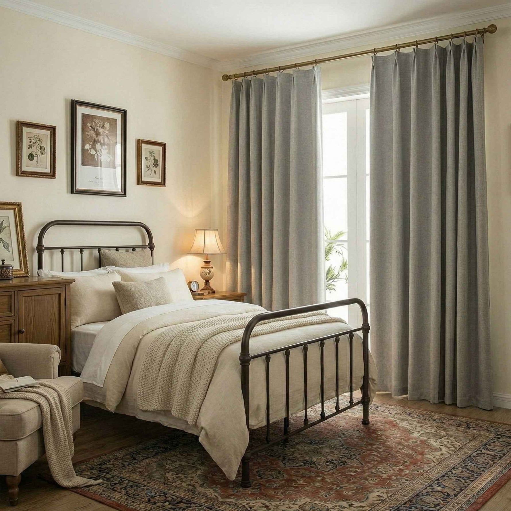 revers 100% Blackout Faux Linen Curtains