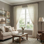 Btimeless Light-Filtering Cotton Linen Textured Curtains