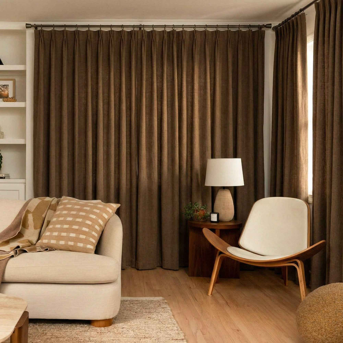 Morandi Cotton Linen Textured Blackout Curtains