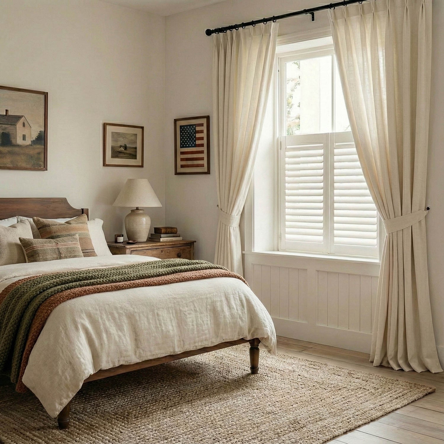 Thick Linen blend curtains