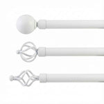 P-Single Decorative Curtain Rod with Rings - Detail View 1 | JOYDRAPE Bespoke Luxury