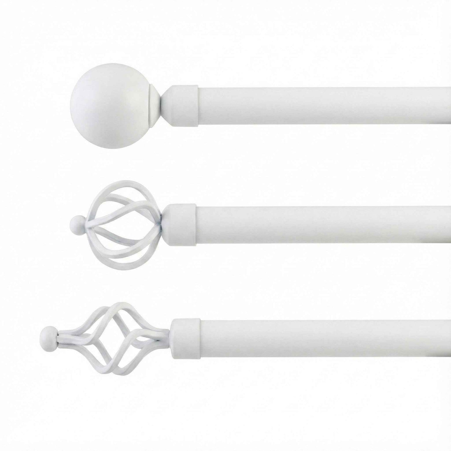 P-Single Decorative Curtain Rod with Rings