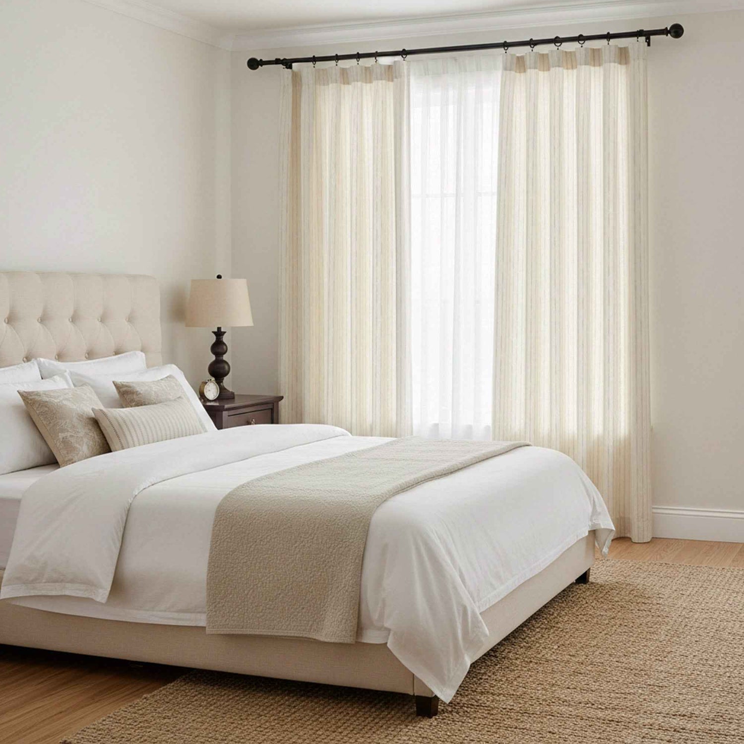 Streak Geometric Striped Linen Curtains