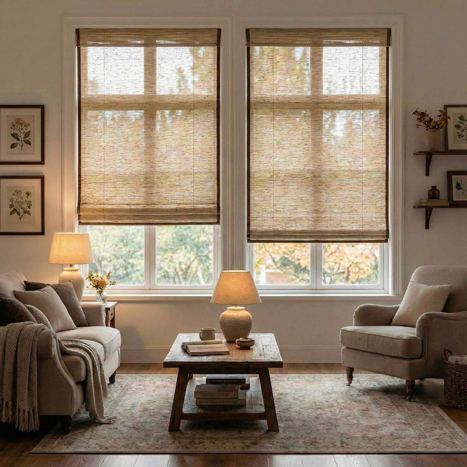 L-Lramie Cordless Ramie Roman Shades - Detail View 1 | JOYDRAPE Bespoke Luxury