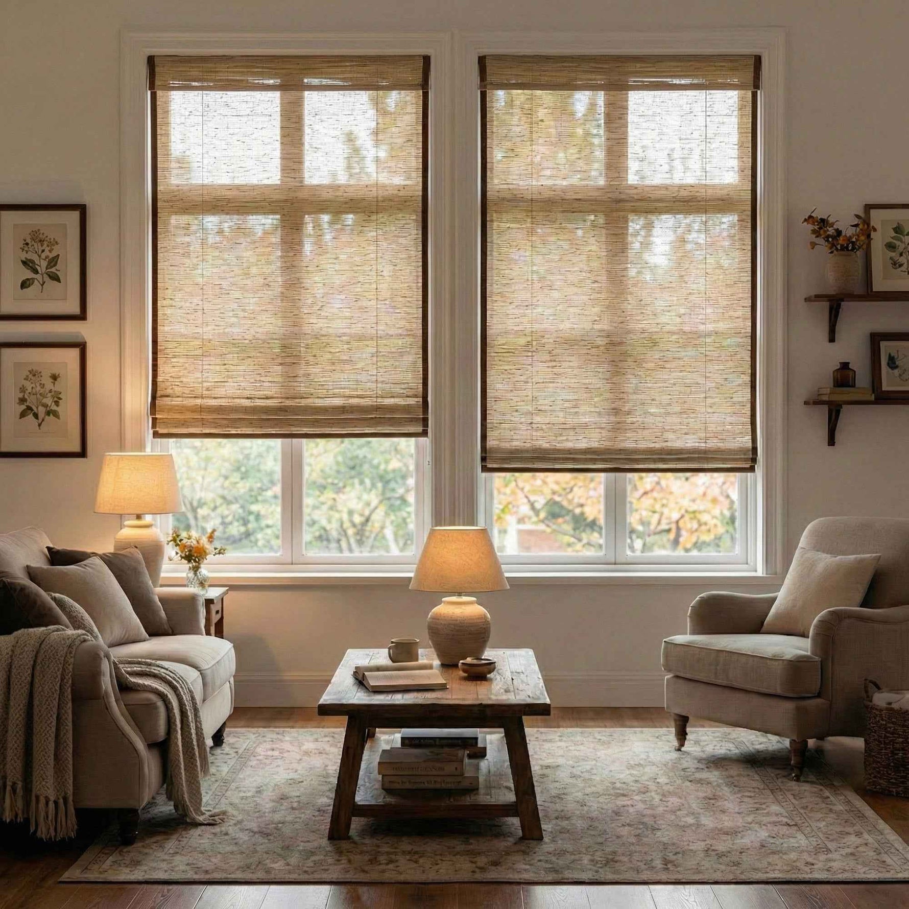L-Lramie Cordless Ramie Roman Shades - Detail View 1 | JOYDRAPE Bespoke Luxury