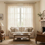 Linetrie Sheer Linen Vertical Stripe Curtains