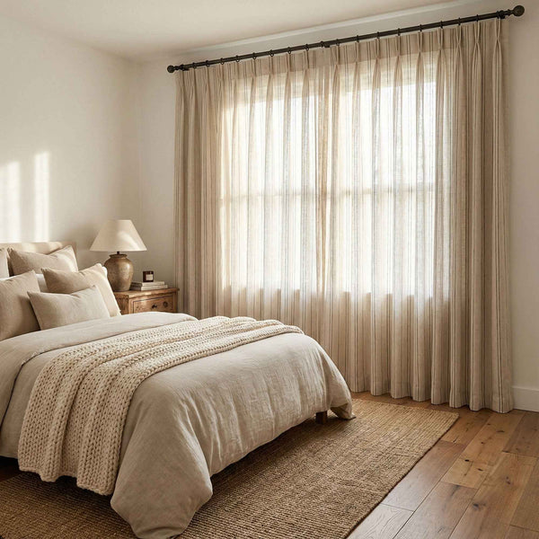 Bluestrip Linen Curtains