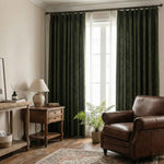 Art Micro-Velvet Cotton-Linen Texture High Blackout Curtains