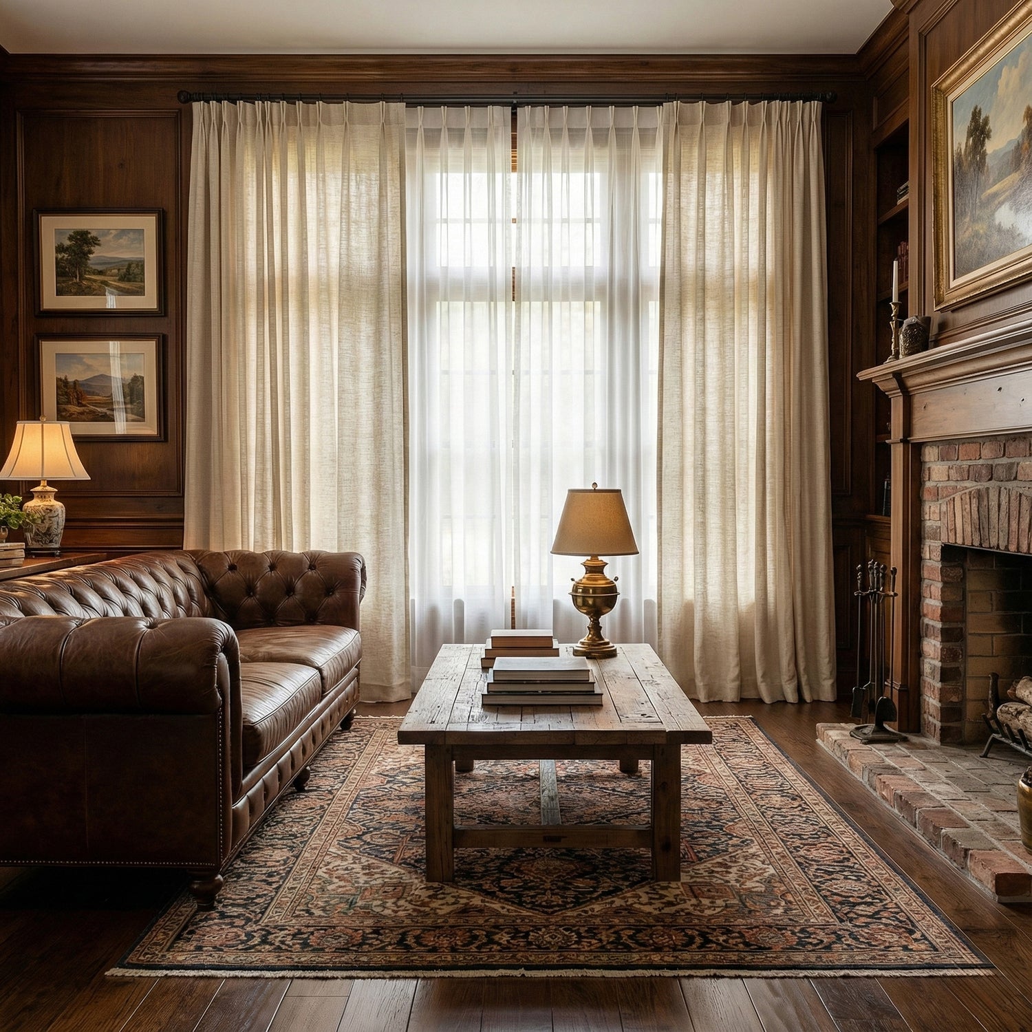 Timeless Natural linen blend curtains