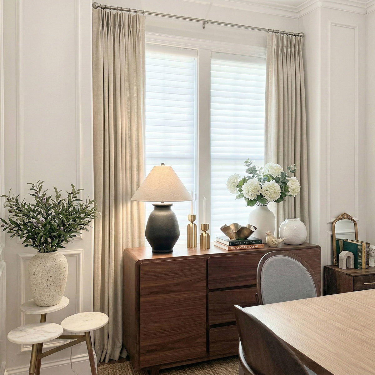 Length Linen Blend Semi-Blackout Curtains - Detail View 2 | JOYDRAPE Bespoke Luxury