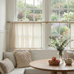 C-Rope Sheer vertical-textured cafe curtains