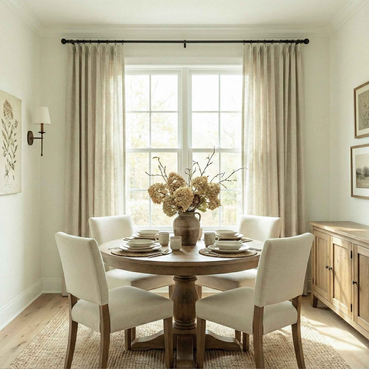 Crossl Semi-Blackout Linen-Textured Curtains - Detail View 1 | JOYDRAPE Bespoke Luxury