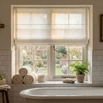 L-light Cordless Solid Linen Blend Roman Shades - Detail View 2 | JOYDRAPE Bespoke Luxury