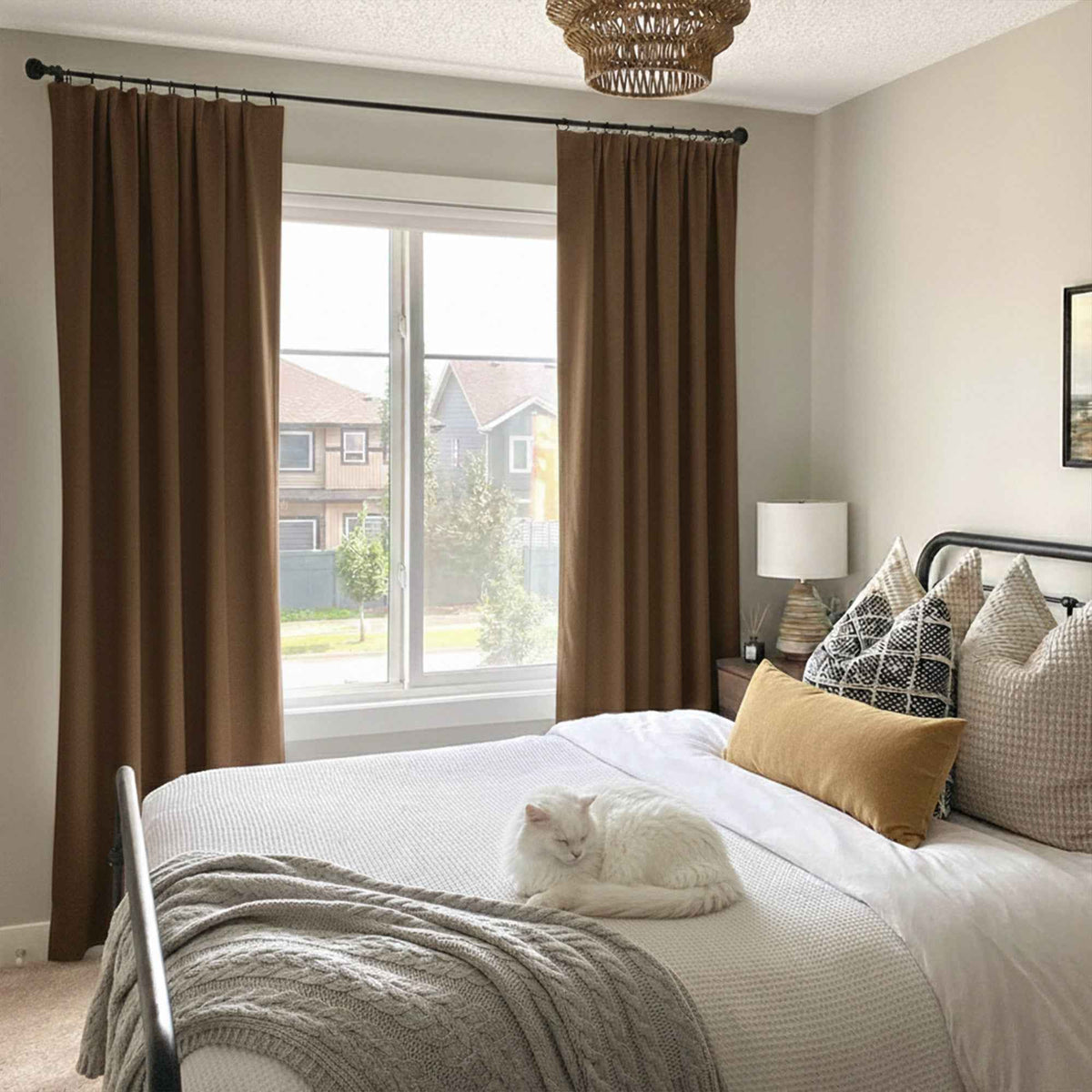 Morandi Cotton Linen Textured Blackout Curtains